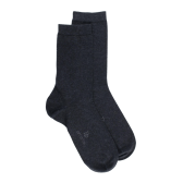 Women's soft cotton socks with soft edges - Dark grey | Doré Doré