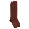 Women's soft cotton knee high socks - Brown | Doré Doré
