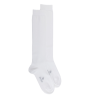 Women's soft cotton knee high socks - White