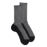 Angora wool and shiny lurex sock - Black