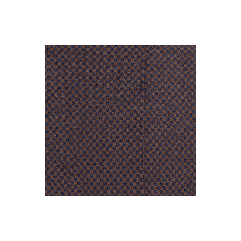 Geometric wool socks - Brown and blue