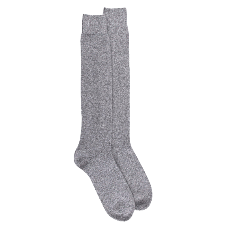 Men's long wool and cashmere socks - Oxford grey | Doré Doré