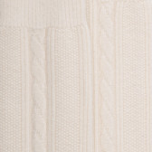 Women's wool and cashmere knee-highs with twisted pattern - Cream | Doré Doré