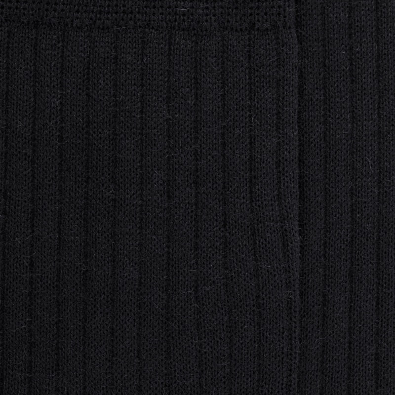 Men's merino wool ribbed socks - Black | Doré Doré