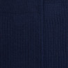 Ribbed knee-high socks in mercerised cotton lisle - Navy blue | Doré Doré