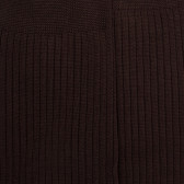 Men's pure cotton lisle ribbed knee-high socks - Dark brown | Doré Doré