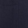 Men's wool and cotton ribbed vanisé socks - Blue | Doré Doré