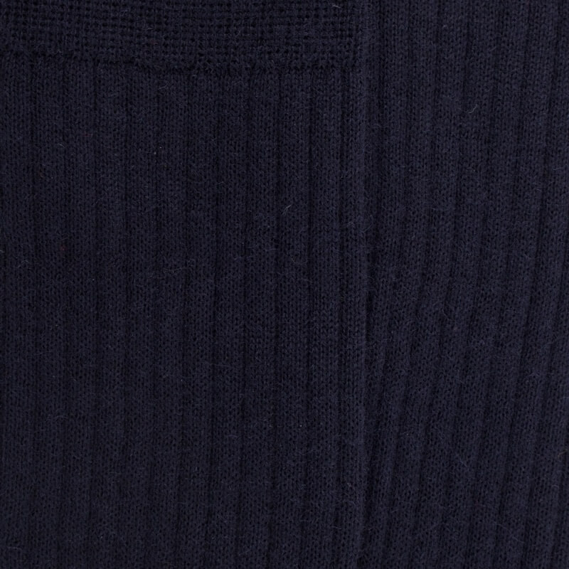 Men's 100% merino wool ribbed socks - Dark blue | Doré Doré