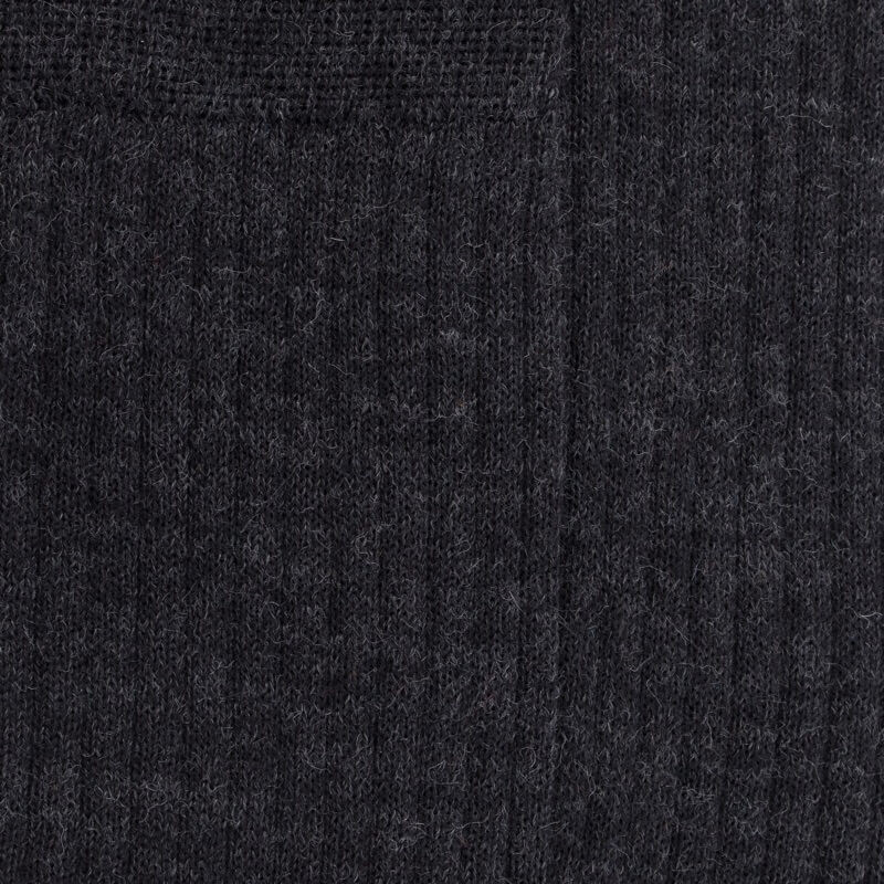 Men's 100% merino wool ribbed socks - Dark grey | Doré Doré