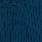 Men's ribbed socks in mercerised cotton lisle - Navy blue