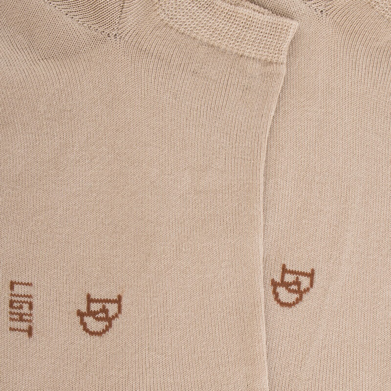 Men's Egyptian cotton sneaker socks - Beige | Doré Doré