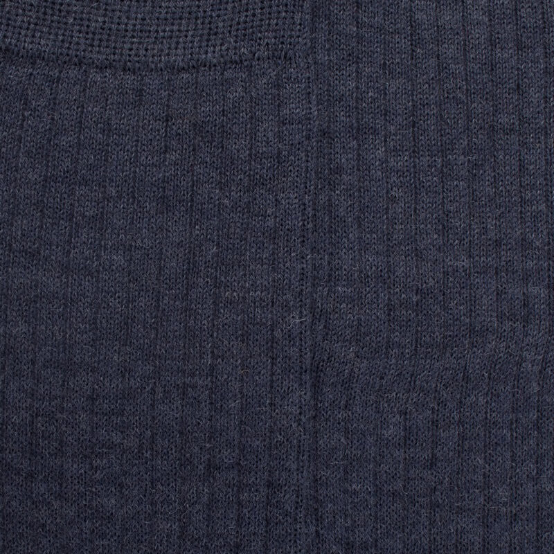 Men's long ribbed wool socks - Blue | Doré Doré