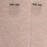 Egyptian cotton footlets in flat knit - Beige | Doré Doré