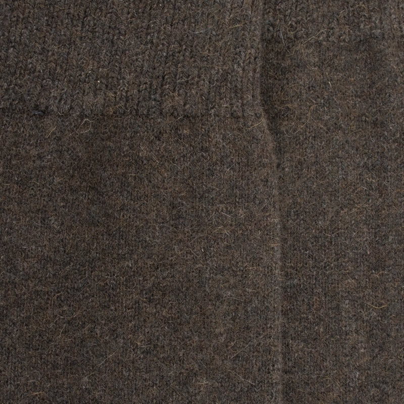 Women's long wool and cashmere plain socks - Green | Doré Doré