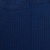 Men's ribbed long socks made of 100% solid-colored Scottish thread - Royal Blue | Doré Doré