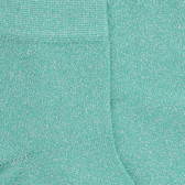 Women's cotton socks with shiny lurex effect - Green | Doré Doré
