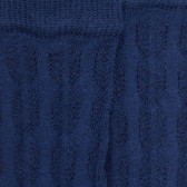 Kids' openwork cotton knee-high socks - Royal Blue | Doré Doré
