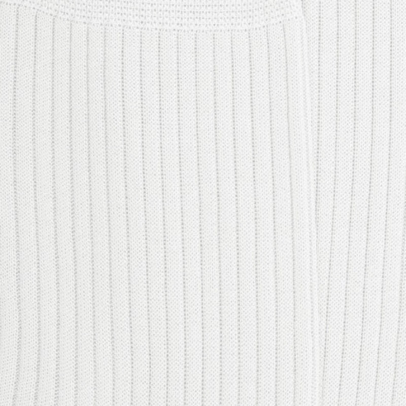 Men's 100% mercerised cotton lisle ribbed socks - White | Doré Doré