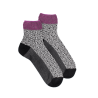 Women's long socks in viscose patterned Arabian design - Grey Fog