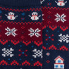 Women's Christmas Greek patterned cotton long socks - Royal Blue | Doré Doré