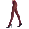 Women's tights in cotton rib vanisé - Plum colour | Doré Doré