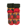 Children's geometric patterned cotton anti-slip socks - Red