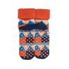 Children's geometric patterned cotton anti-slip socks - Royal Blue | Doré Doré