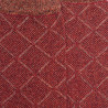 Women's long socks in Egyptian cotton and cashmere diamond patterned glitter effect - Morello cherry red | Doré Doré