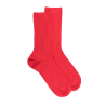 Women's plain wool ribbed socks - Redcurrant