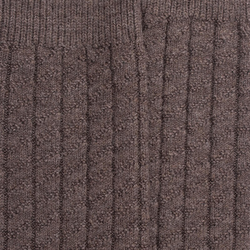 Men's heavy wool long socks - Light brown | Doré Doré