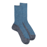 Women's glitter elastic-free wool and angora socks - Fisherman's blue