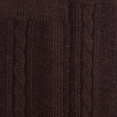 Women's wool and cashmere knee-highs with twisted pattern - Brown Chocolate | Doré Doré
