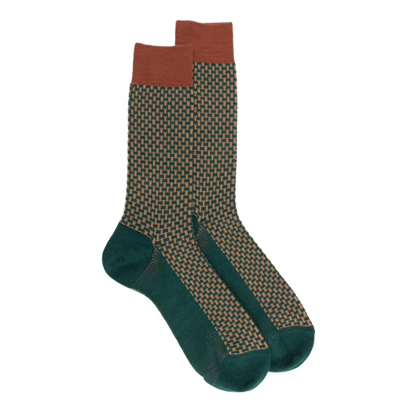 Men's wool woven socks in three colors - Grey-green iron | Doré Doré