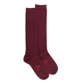 Women's fine gauge egyptian cotton socks - Aubergine | Doré Doré