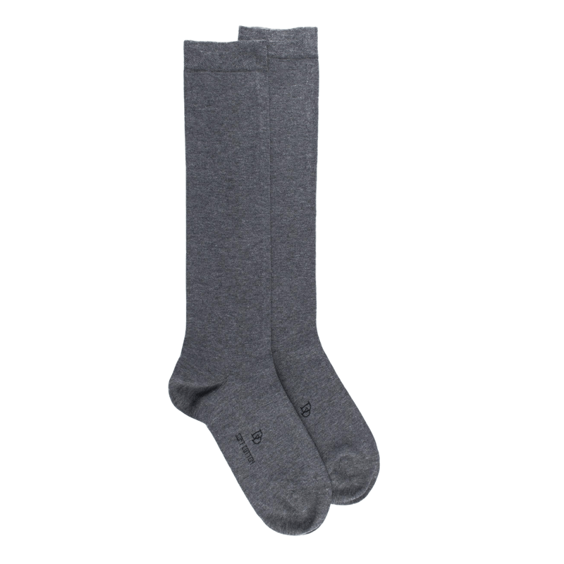 Women's fine gauge egyptian cotton socks - Oxford grey | Doré Doré