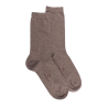 Women's fine gauge egyptian cotton socks - Thrush Brown