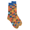 Men's checkered cotton socks - Safran | Doré Doré