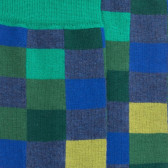 Men's checkered cotton socks - Fisherman's blue | Doré Doré