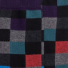Men's checkered cotton socks - Black | Doré Doré