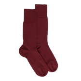 Men's wool and cotton plain socks - Red | Doré Doré