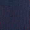Men's wool and cotton rib vanisé socks - Navy Blue | Doré Doré