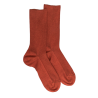 Men's elastic-free ribbed egyptian cotton socks - Orange