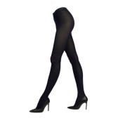Plain knit cotton tights - Navy blue | Doré Doré