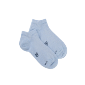 Kids' glitter cotton sneaker socks - Blue Wale | Doré Doré