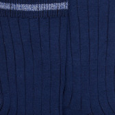 Kids's short socks in solid-coloured ribbed Scottish thread - Royal Blue | Doré Doré