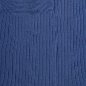 Men's ribbed socks made of 100% solid-colored Scottish thread - Blue | Doré Doré