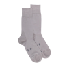 Men's fine gauge cotton lisle socks - Grey Metal