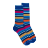 Men's striped cotton lisle socks - Blue France | Doré Doré