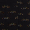 Men's cotton socks with bicycle repeat pattern - Black | Doré Doré