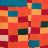 Men's checkered cotton socks - Orange | Doré Doré